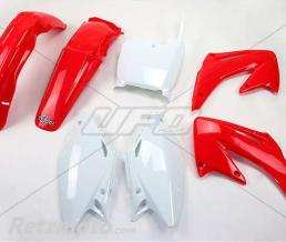 Kit plastique UFO couleur origine rouge/blanc Honda CR125R/250R