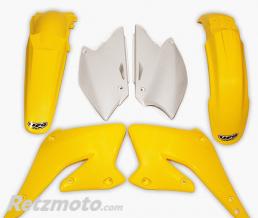 Kit plastique UFO couleur origine jaune/blanc Suzuki