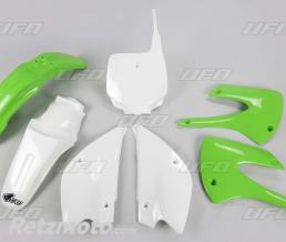 Kit plastique UFO couleur origine (2013) restyl� vert/blanc Kawasaki KX85