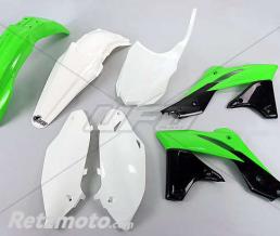 Kit plastique UFO couleur origine (14-15) vert/blanc/noir Kawasaki KX250F