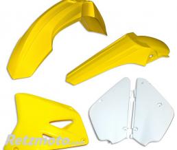 Kit plastique UFO couleur origine (2017) restyl� jaune/noir Suzuki RM85