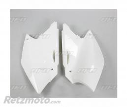 Plaques lat�rales UFO blanc Kawasaki KX250F