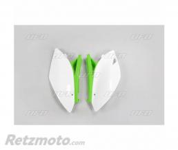 Plaques lat�rales UFO blanc/vert Kawasaki KX450F