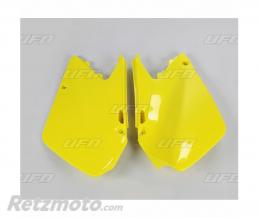 Plaques lat�rales UFO jaune Suzuki RM125/250