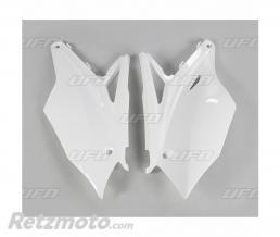Plaques lat�rales UFO blanc Kawasaki KX450F