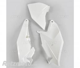 Plaques lat�rales + cache bo�te � air UFO blanc KTM SX85