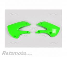 Ou�es de radiateur UFO vert Kawasaki KX65/KLX110