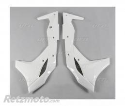 Ou�es de radiateur UFO blanc Kawasaki KX250F