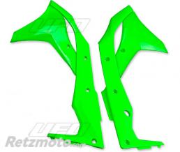Ou�es de radiateur UFO vert fluo Kawasaki KX450F