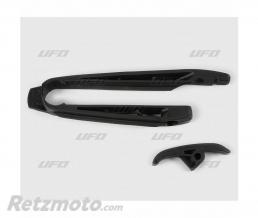 Kit patin de bras oscillant + patin de cha�ne inf�rieur UFO noir KTM