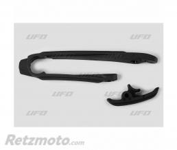 Kit patin de bras oscillant + patin de cha�ne inf�rieur UFO noir KTM