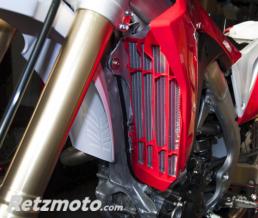 Cache radiateur grande capacit� RACETECH jaune fluo Honda CRF450R/450RX