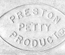 Plaque num�ro frontale PRESTON PETTY ovale blanc