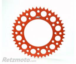 Couronne RENTHAL Ultralight 49 dents alu anti-boue pas 520 type 224U anodis� orange KTM