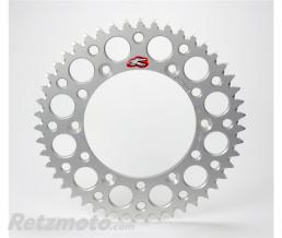 Couronne RENTHAL Ultralight 47 dents alu anti-boue pas 420 type 121U anodis� argent Yamaha YZ65