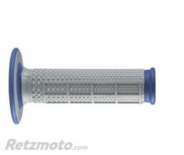 Rev�tements RENTHAL MX Taper picots/semi-gauffr� gris/bleu