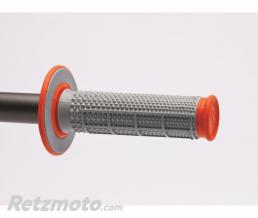 Rev�tements RENTHAL MX Taper picots/semi-gauffr� gris/orange