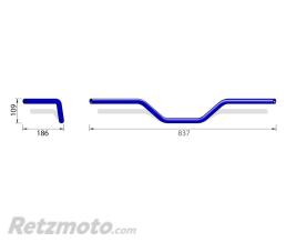 Guidon HIGHSIDER pro Flat Track L14 chrom� �22,2mm