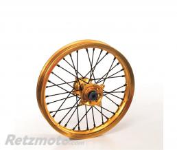 Roue avant compl�te HAAN WHEELS 17X3.50X36T jante or/moyeu or/rayons noirs/t�tes de rayons noirs KTM/Husqvarna
