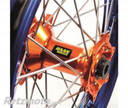 Roue arri�re compl�te HAAN WHEELS 17x4.50x36T jante bleu/moyeu orange KTM/Husqvarna