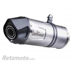 POT MAXISCOOTER LEOVINCE SBK LV ONE EVO INOX POUR PIAGGIO 500 MP3 2011>, 400 MP3 2007>-GILERA 500 FUOCO 2007> (COUPELLE CARBONE)