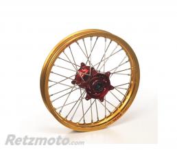 Roue arri�re compl�te HAAN WHEEL 19x1,85x36T jante or/moyeu rouge Suzuki RM125
