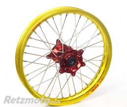 Roue avant compl�te HAAN WHEELS 19X1.40 jante jaune/moyeu rouge Suzuki RM85
