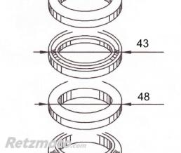 Jeu de direction Buzzetti Yamaha Majesty - Mbk Skyliner/Dodoo/Maxster