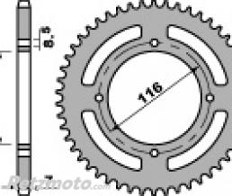 Couronnes acier PBR 51 dents cha�ne 428 Kawasaki KX100