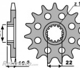 Pignon 14 dents PBR cha�ne 525 MV AGUSTA F4 BRUTALE