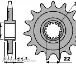 Pignon 13 dents PBR cha�ne 520 Sherco SE/SX 2.5I-F