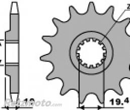 Pignon 15 dents PBR cha�ne 520 SUZUKI DR350R, S