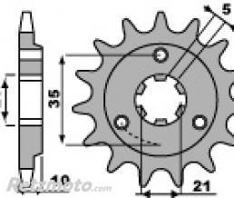 Pignon 15 dents PBR cha�ne 525 SUZUKI DR650SE
