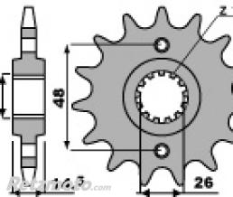 Pignon 16 dents PBR cha�ne 530 Honda CBX750FE,FG,F2G