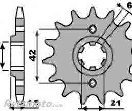 Pignon 16 dents PBR cha�ne 530 Honda NS400RF