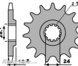 Pignon 17 dents PBR cha�ne 530 KAWASAKI GPZ1100