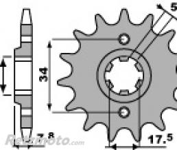 Pignon 15 dents PBR cha�ne 520 HONDA VT125 C SHADOW