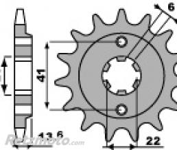 Pignon 15 dents PBR cha�ne 525 Honda XL600V TRANSALP