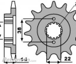 Pignon 15 dents PBR cha�ne 530 Cagiva 900 ELEFANT