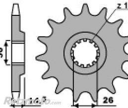 Pignon 15 dents PBR cha�ne 630 Honda CBX1000