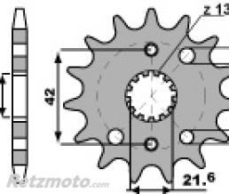 Pignon 16 dents PBR cha�ne 530 Kawasaki ZZ-R600