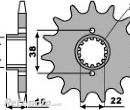 Pignon 13 dents PBR cha�ne 520 Ducati 748