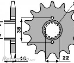 Pignon 14 dents PBR cha�ne 525 Ducati 749