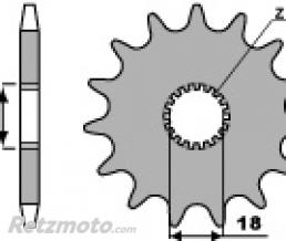 Pignon 14 dents PBR cha�ne 428 SUZUKI GN125