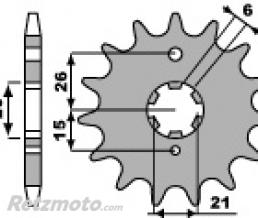 Pignon 15 dents PBR cha�ne 530 Kaxasaki Z400D1/4 (2 CYL)