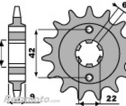 Pignon 16 dents PBR cha�ne 520 Honda CB400