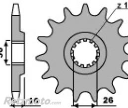 Pignon 16 dents PBR cha�ne 525 Honda VFR750RJ (RC30)