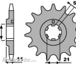Pignon 16 dents PBR cha�ne 530 Kawasaki H2 750