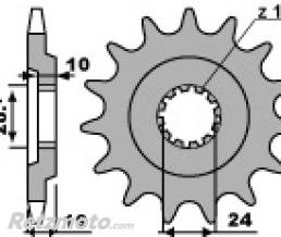 Pignon 17 dents PBR cha�ne 530 KAWASAKI GPZ1000RX