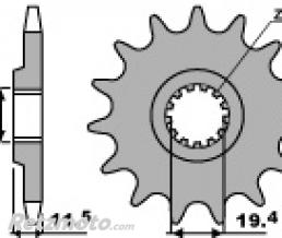 Pignon 16 dents PBR cha�ne 428 Suzuki DR125S RAIDER